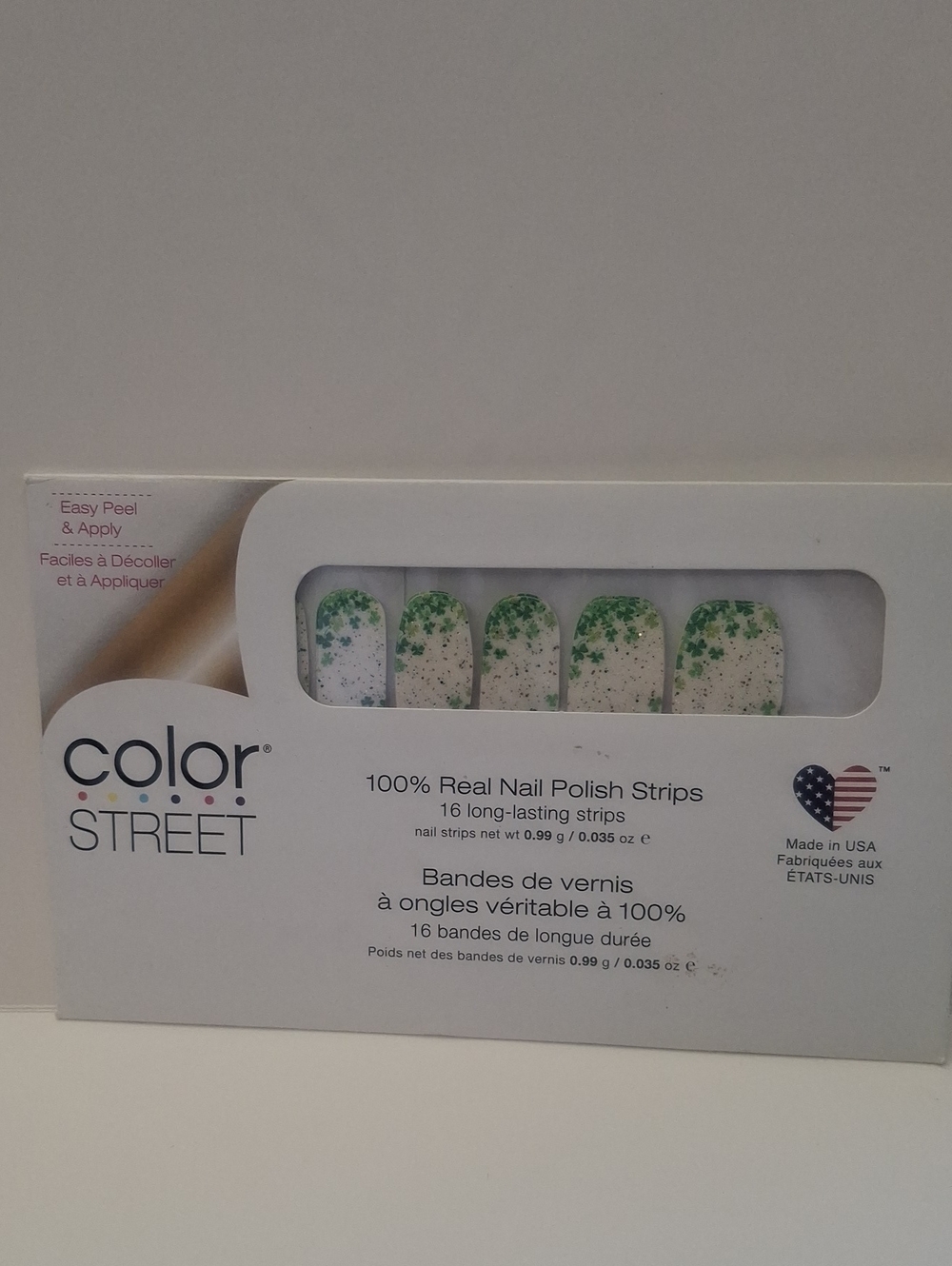Color Street Green Clovers Glitter Nail Polish Strips - Shamrock My World